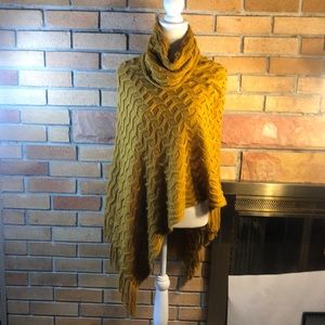 Abstract tassel poncho